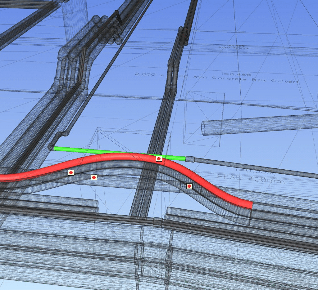Revisión de interferencias entre redes en el modelo BIM de la BLET de Córdoba