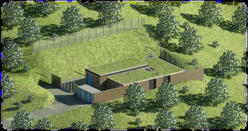 Vista 3D de la EBAP 2 y su integración paisajística